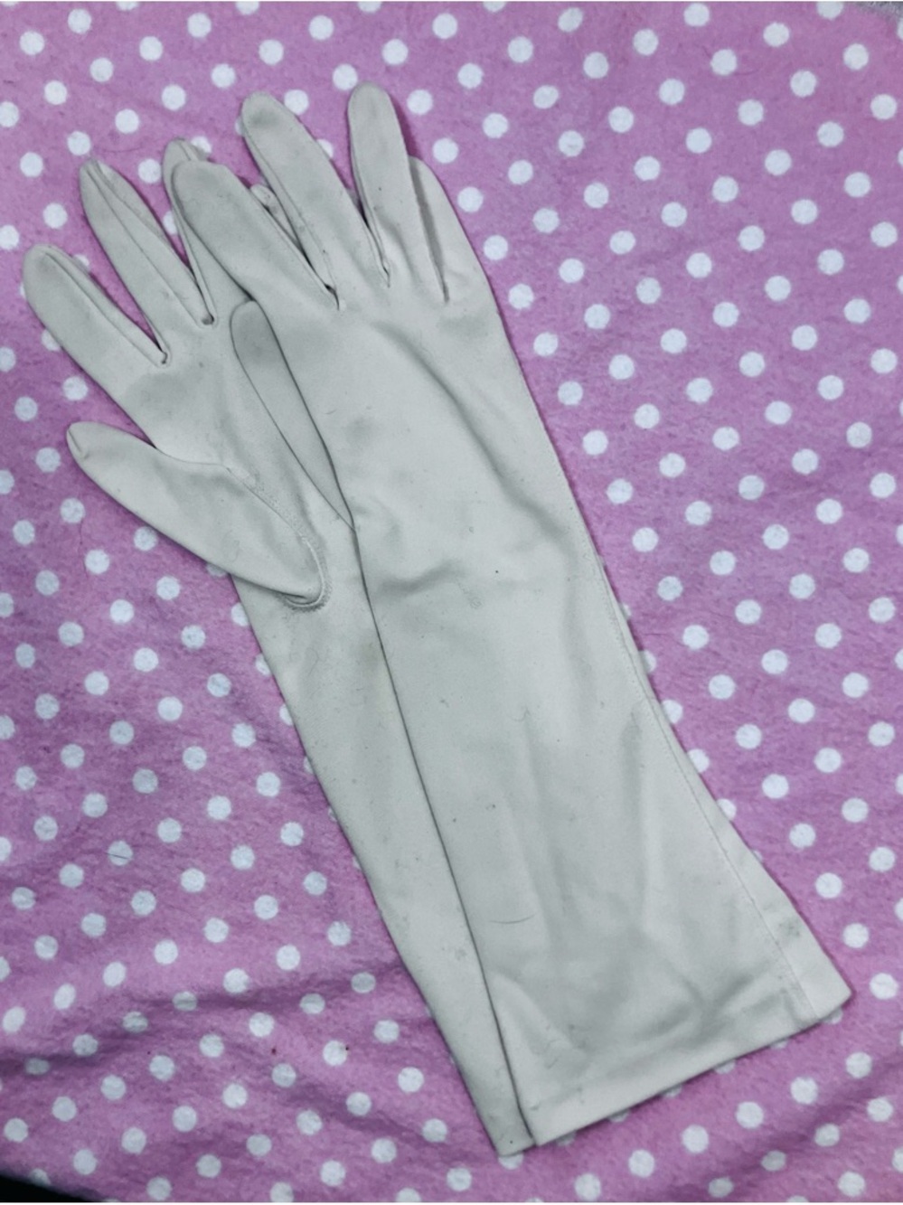 Vintage Ladies Cream Gloves 7 - Picture 7 of 7